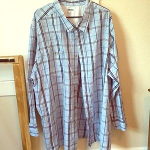 KingSize 4XL long sleeve, light blue shirt